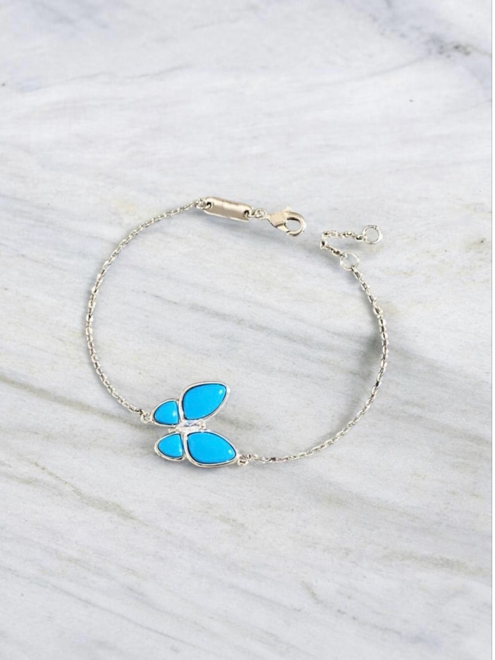 Turquoise Blue Petal Bracelet NWT